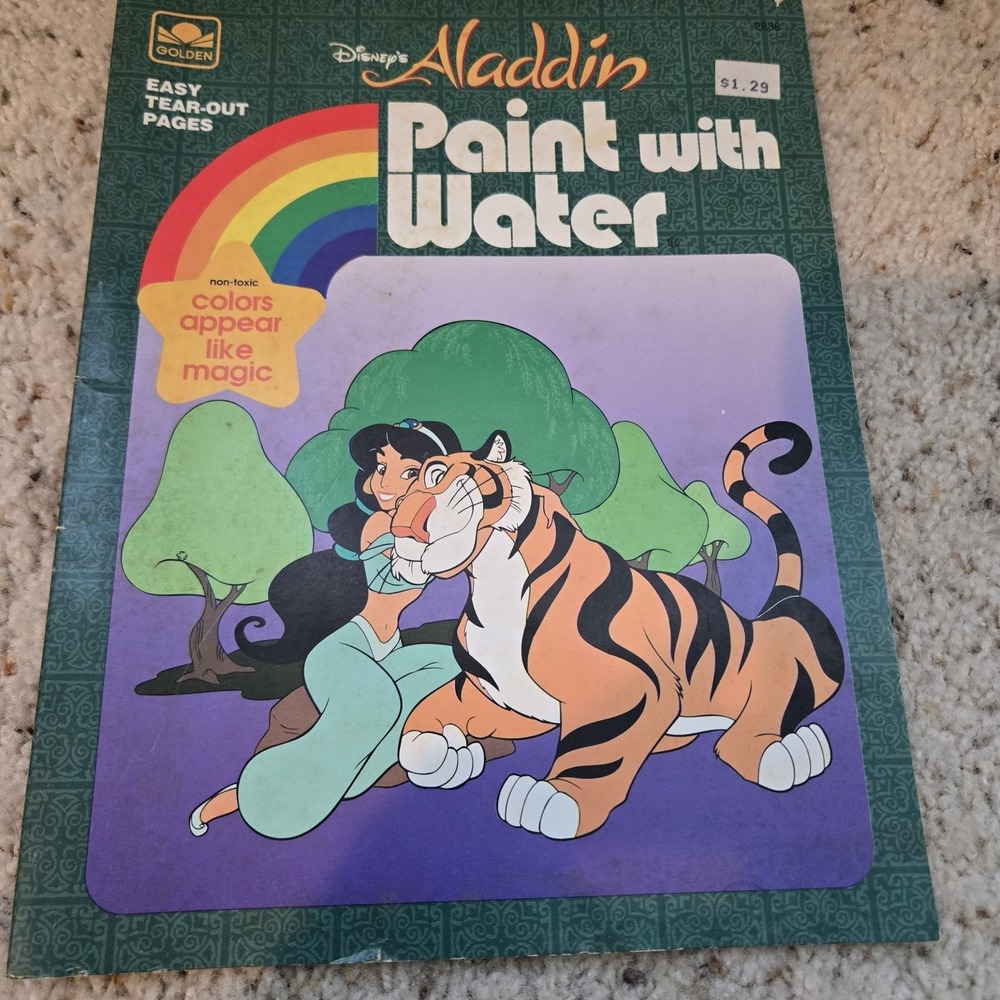 Disney's Aladdin Paint with Water Golden Book, 16 Pages